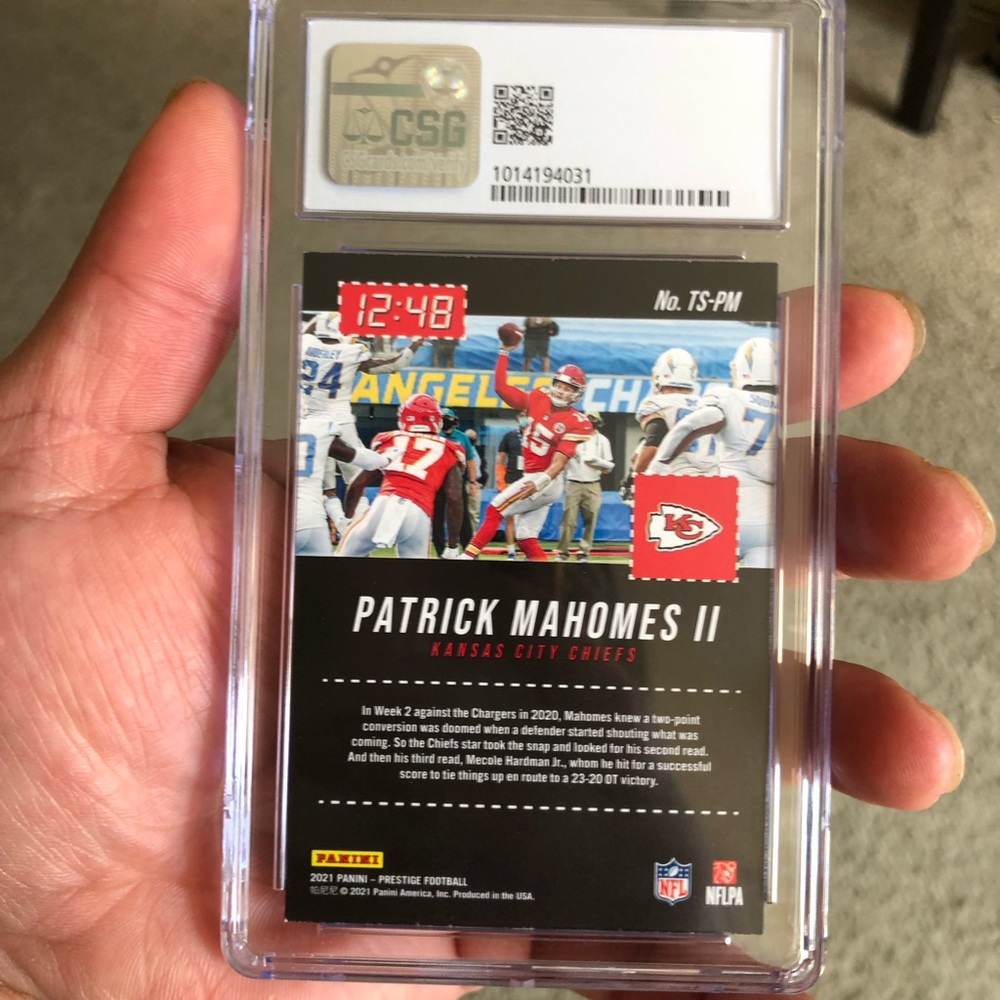 Patrick Mahomes mint 8.5 CSG